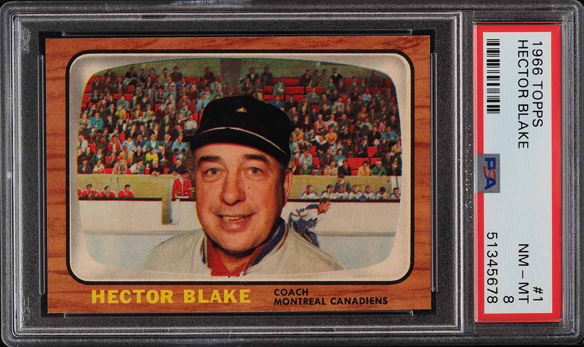 1966 Topps Hockey Hector Toe Blake #1 PSA 8 NM-MT (PWCC-A)