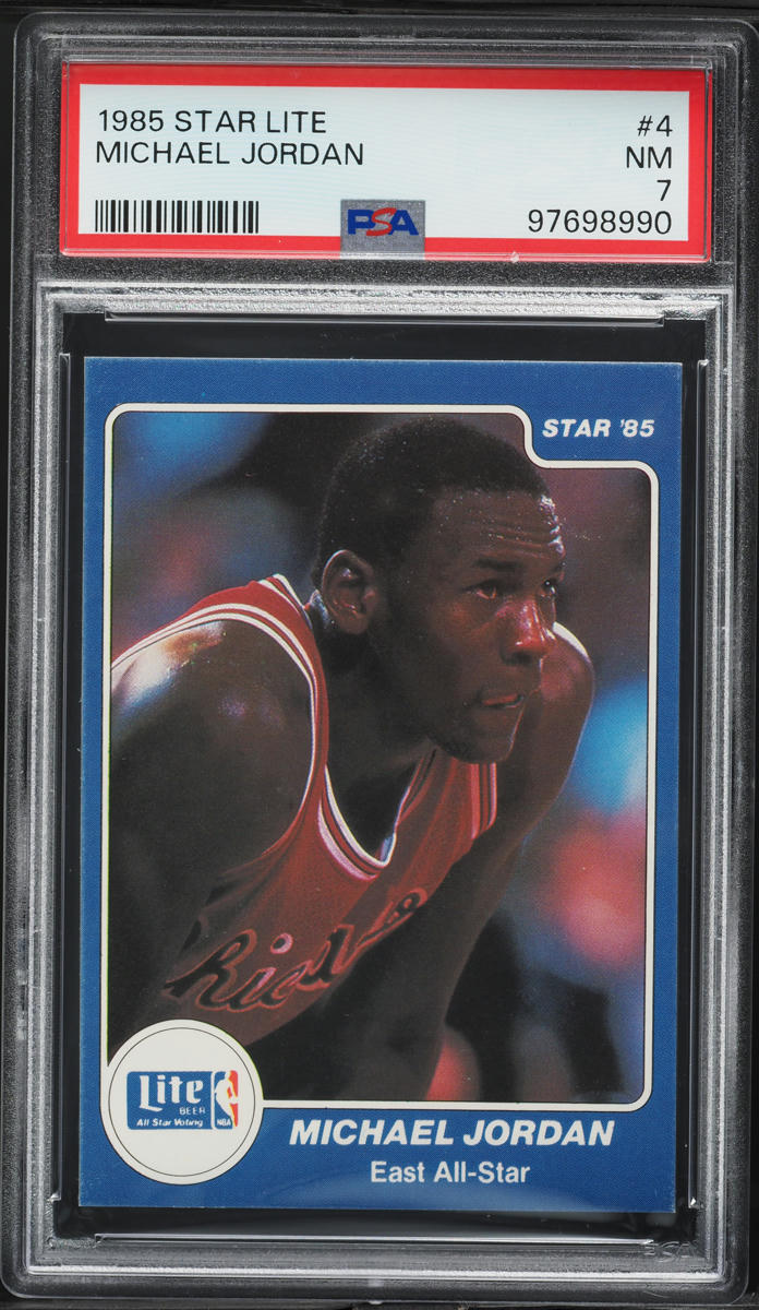 1985 Star Lite All-Stars Michael Jordan ROOKIE #4 PSA 7 NRMT