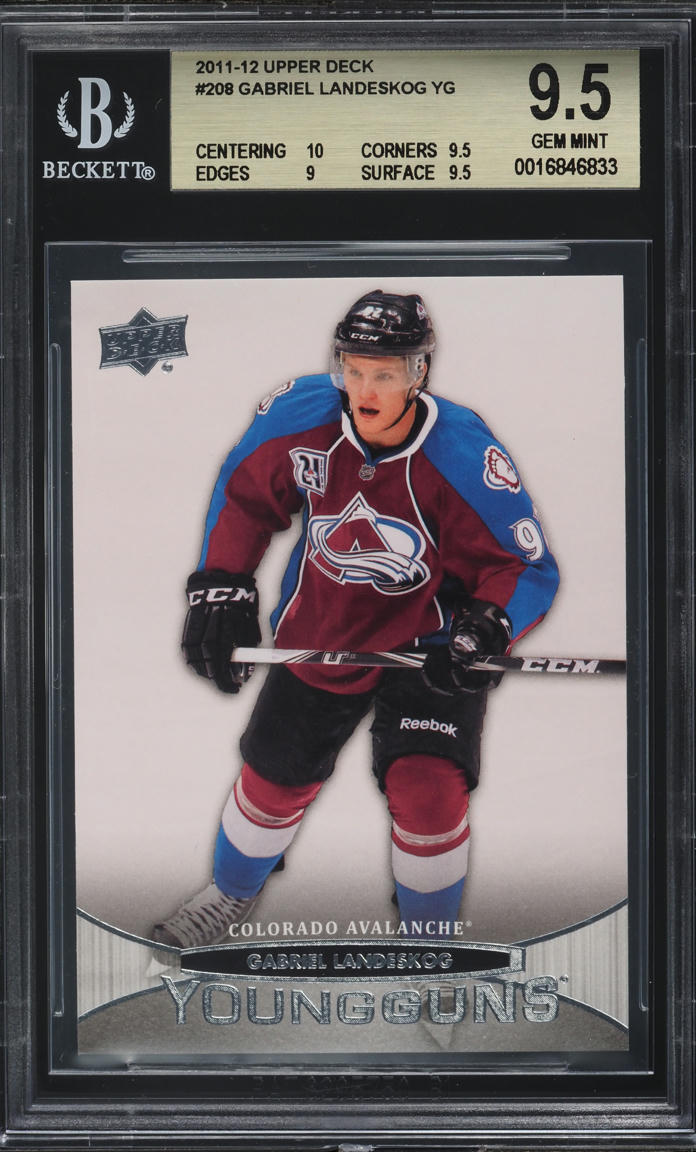 2011 Upper Deck Young Guns Gabriel Landeskog ROOKIE #208 BGS 9.5 GEM MINT
