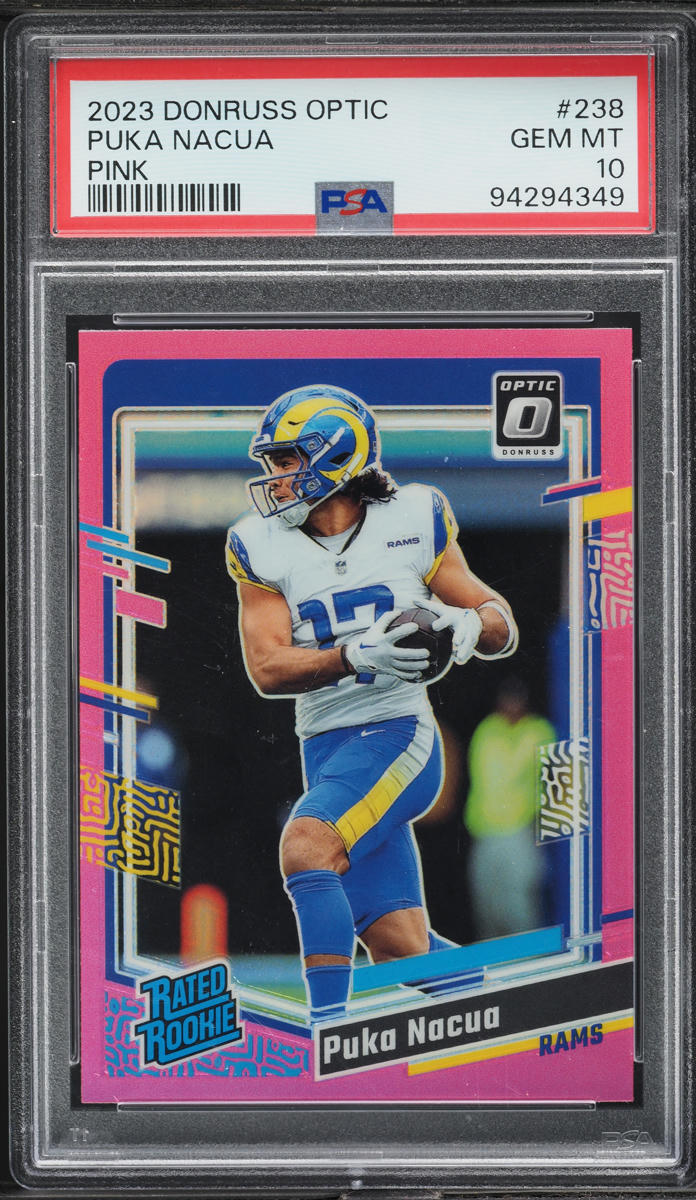 2023 Donruss Optic Pink Puka Nacua ROOKIE #238 PSA 10 GEM MINT