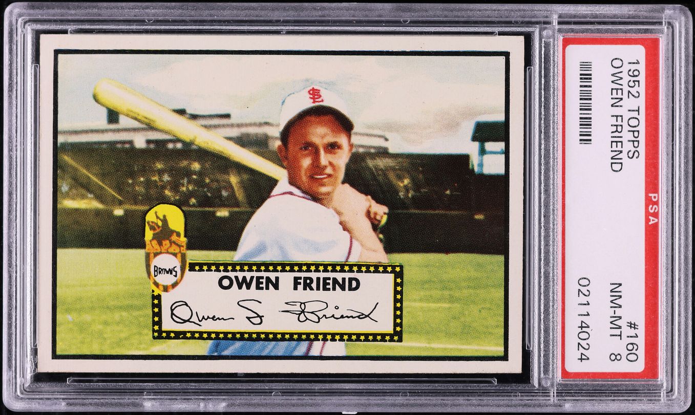 1952 Topps Owen Friend #160 PSA 8 NM-MT