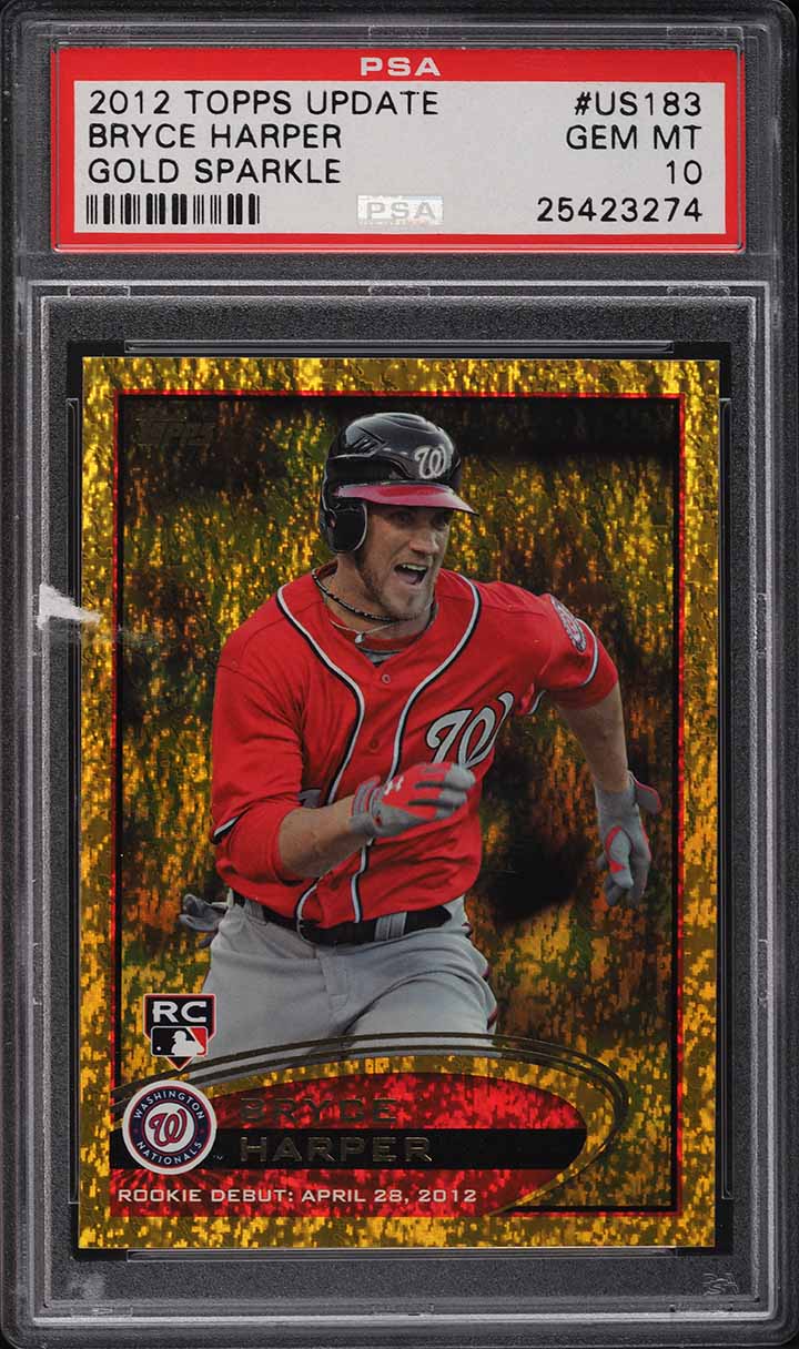 2012 Topps Update Gold Sparkle Bryce Harper ROOKIE RC #US183 PSA 10 GEM MINT