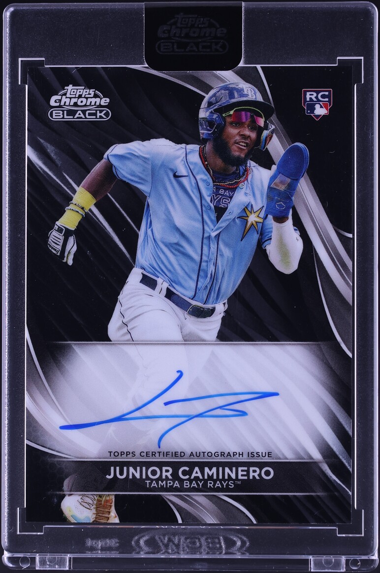 Junior Caminero 2024 Topps Chrome Black #CBA-JCA Autographs