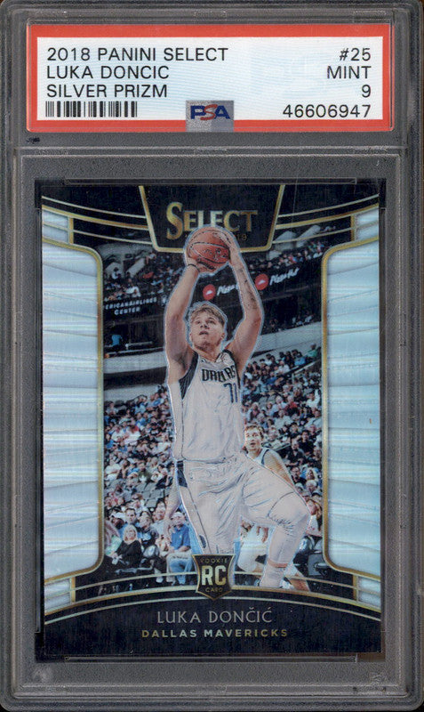 2018-19 Panini Select Silver Prizms #25 Luka Doncic RC Concourse PSA 9