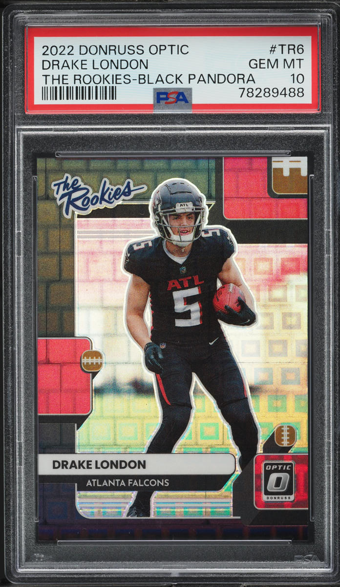 2022 Donruss Optic The Rookies Black Pandora Drake London ROOKIE /25 #TR6 PSA 10