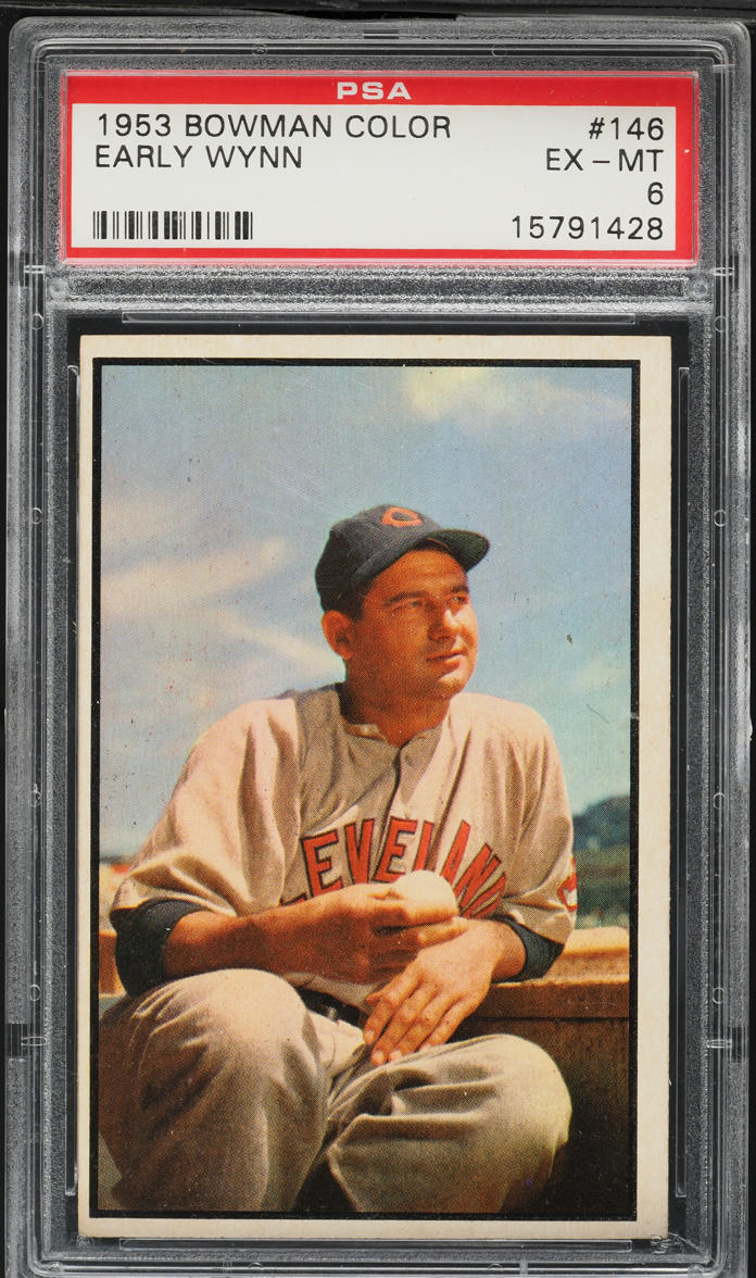 1953 Bowman Color Early Wynn #146 PSA 6 EXMT