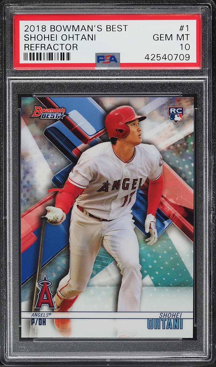 大谷翔平 2018 Bowman's Best Refractor Shohei Shohei Ohtani 2018 Bowman's Best #1 Refractor Price Guide