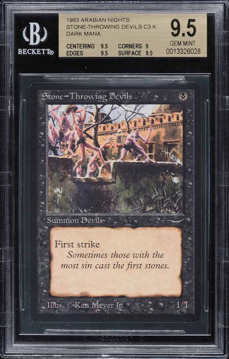 1993 Magic The Gathering MTG Arabian Nights Dark Stone-Throwing Devils BGS 9.5