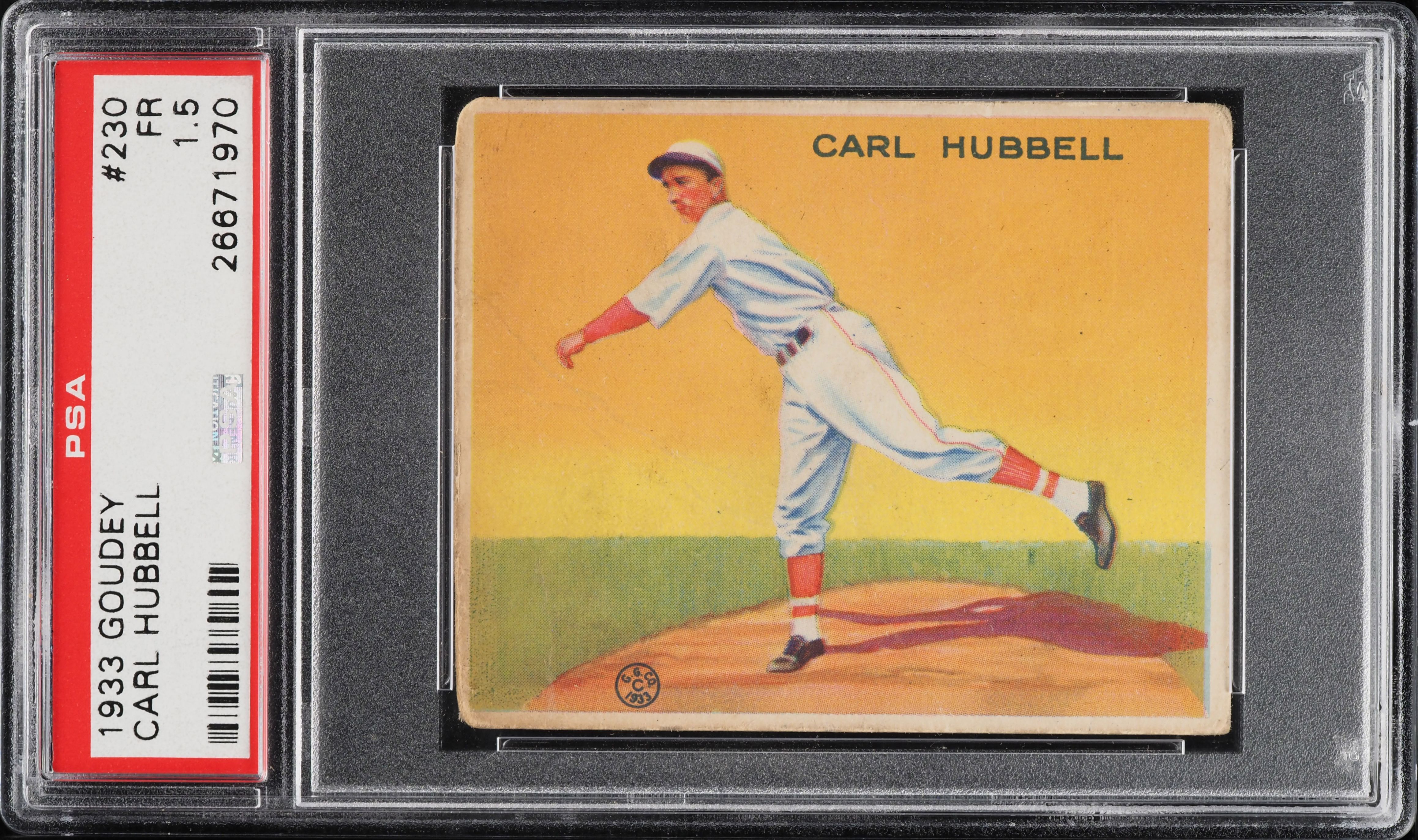1933 Goudey Carl Hubbell #230 PSA 1.5 FR