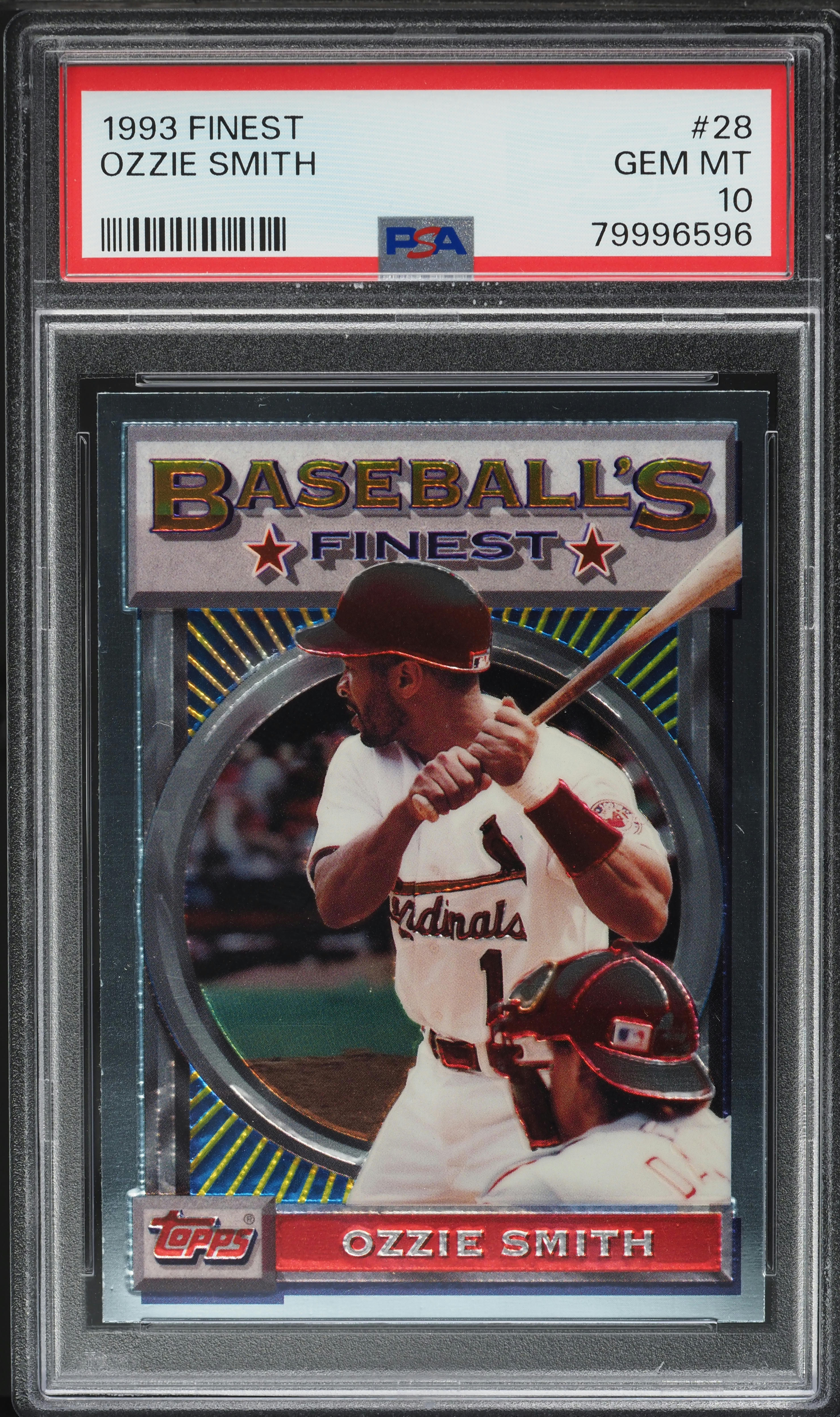 1993 Finest Ozzie Smith #28 PSA 10 GEM MINT