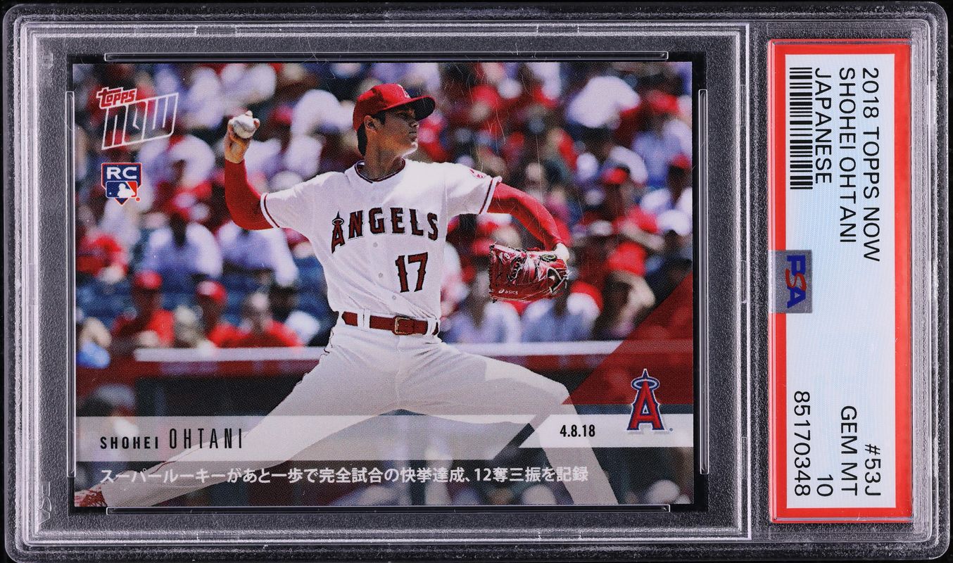 2018 Topps Now Japanese Shohei Ohtani ROOKIE #53J PSA 10 GEM MINT