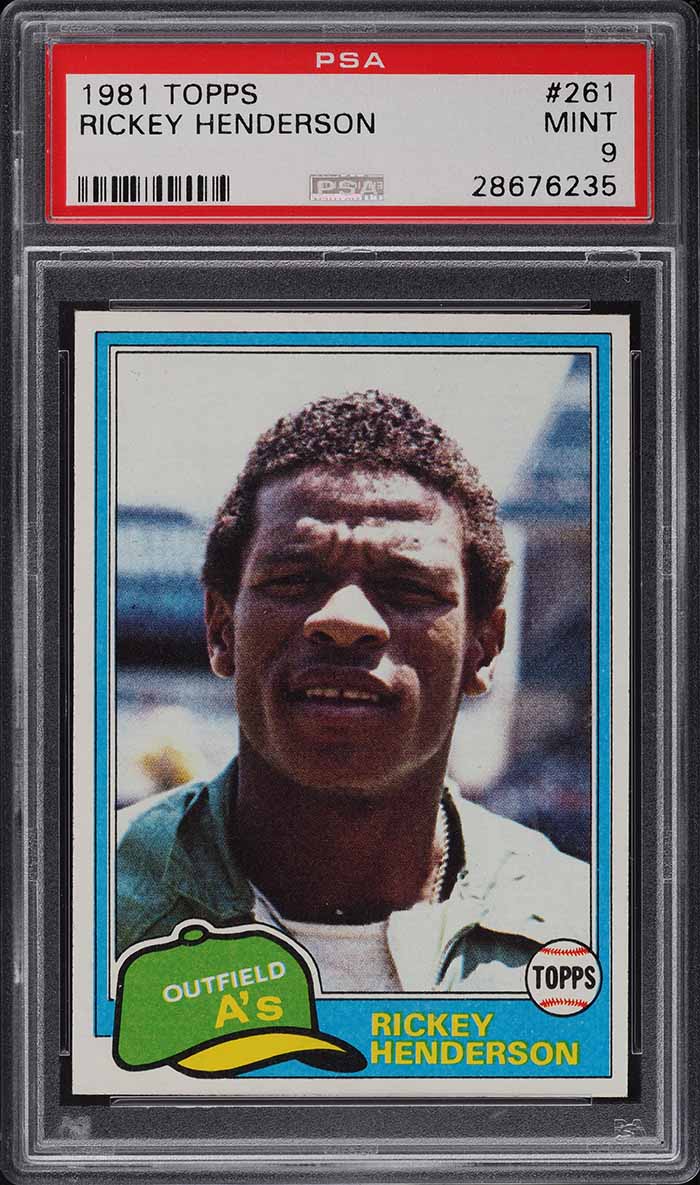 1981 Topps Rickey Henderson #261 PSA 9 MINT