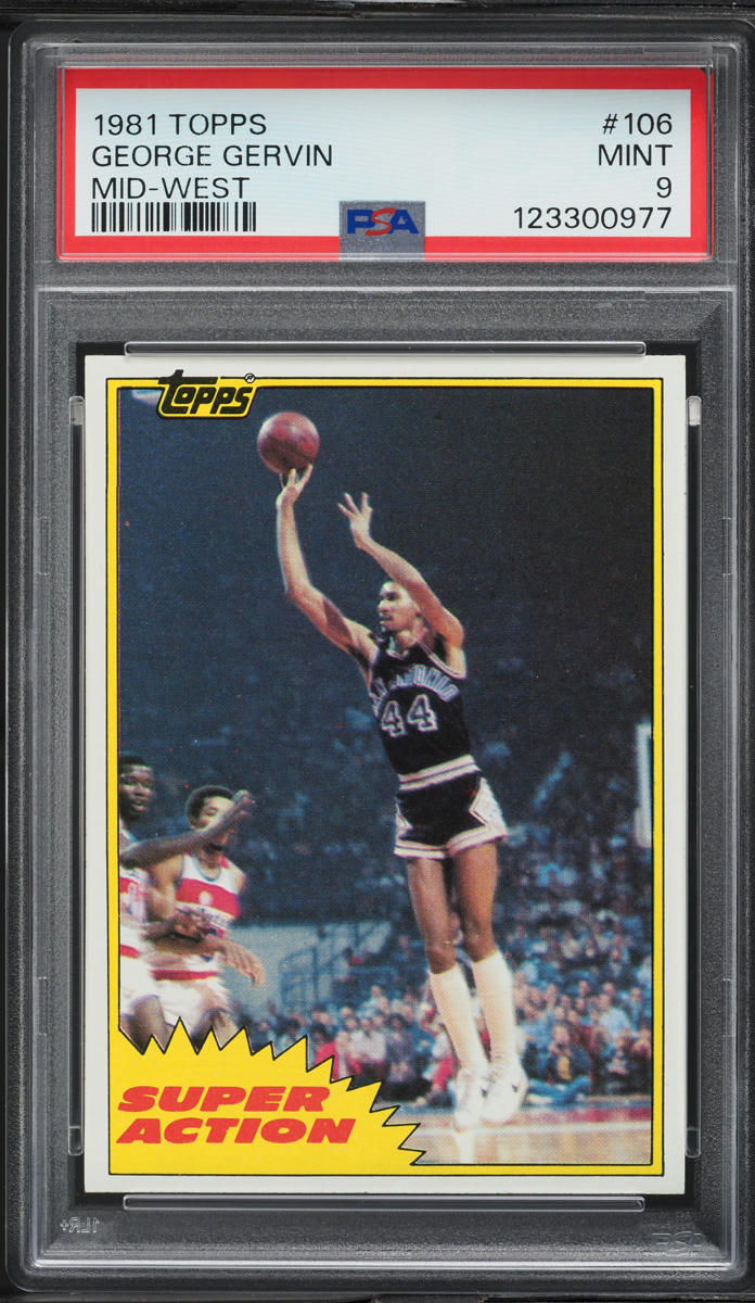 1981 Topps Basketball George Gervin MID-WEST #106 PSA 9 MINT