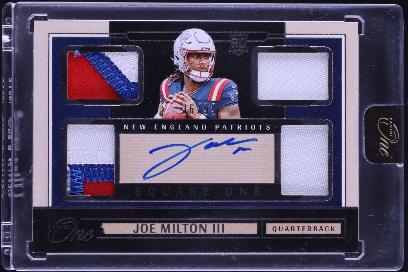 2024 Panini One Square One Joe Milton III ROOKIE PATCH AUTO /99 #67
