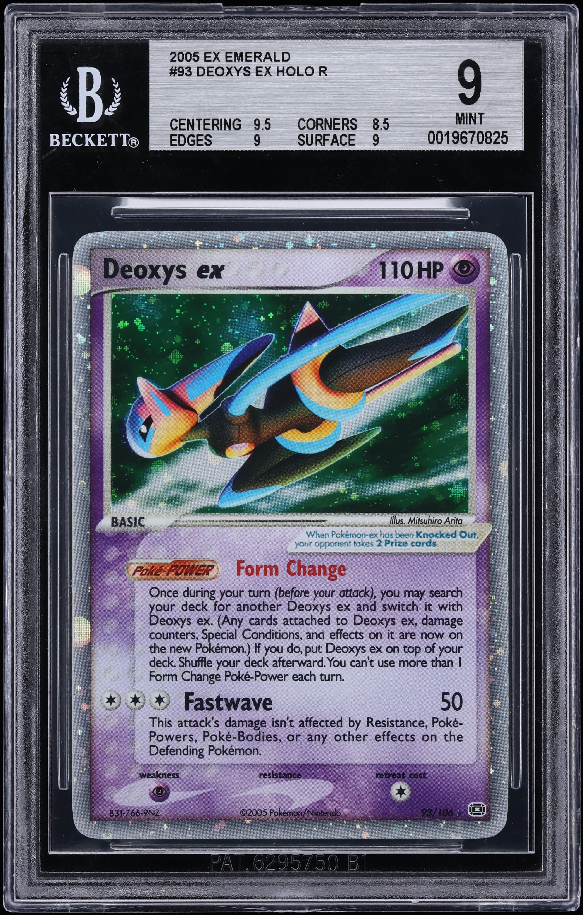 2005 Pokemon EX Emerald Holo Deoxys ex #93 BGS 9 MINT