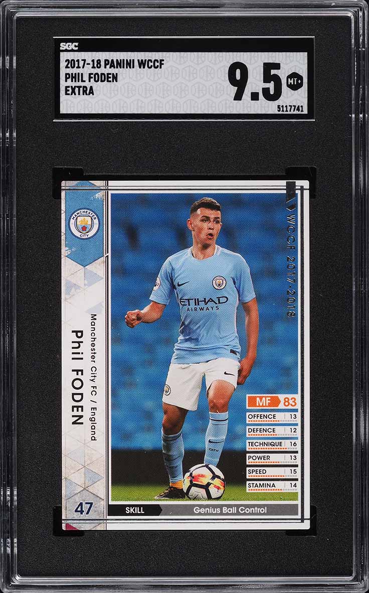 2017 Panini WCCF Extra Phil Foden ROOKIE RC SGC 9.5 MINT+