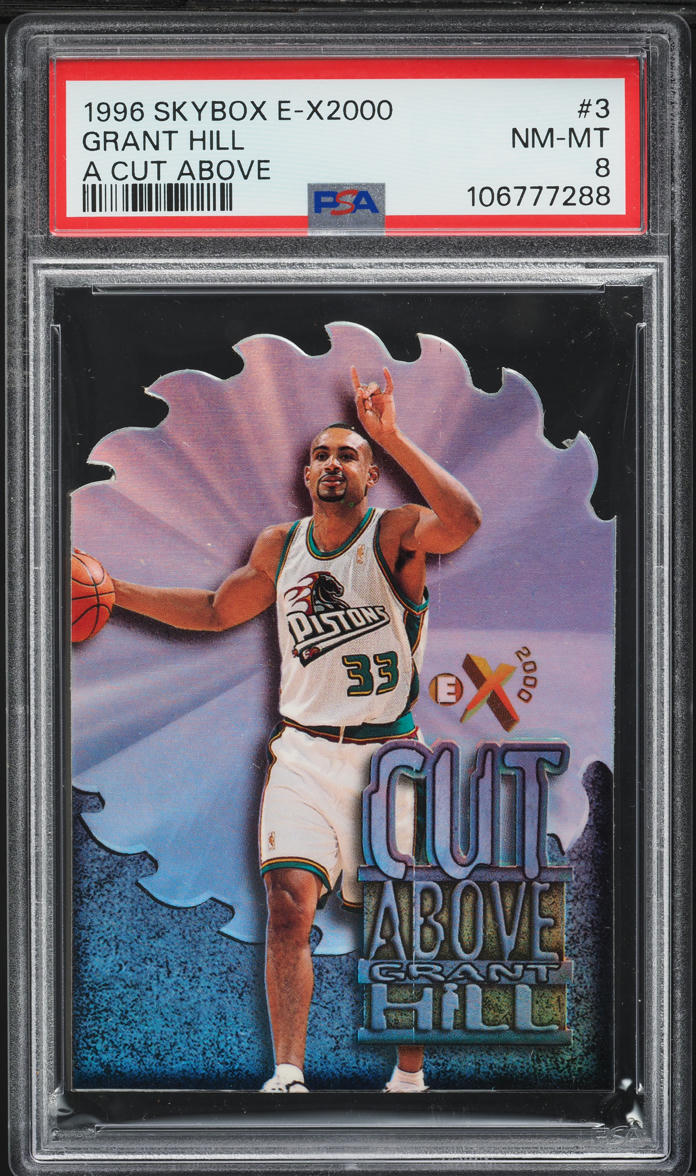 1996 Skybox E-X2000 A Cut Above Die-Cut Grant Hill #3 PSA 8 NM-MT