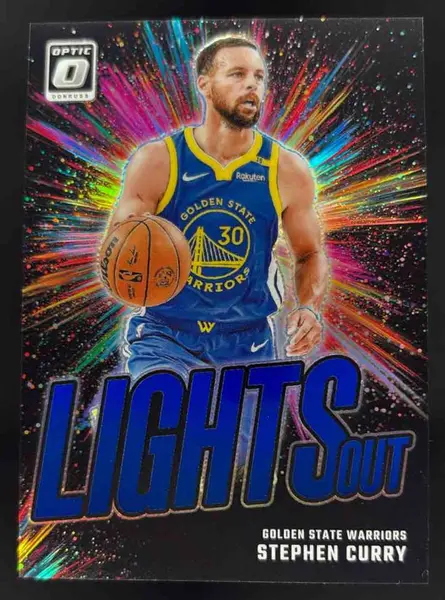 2024-25 Panini Donruss Optic Lights Out Blue #7 Stephen Curry /49