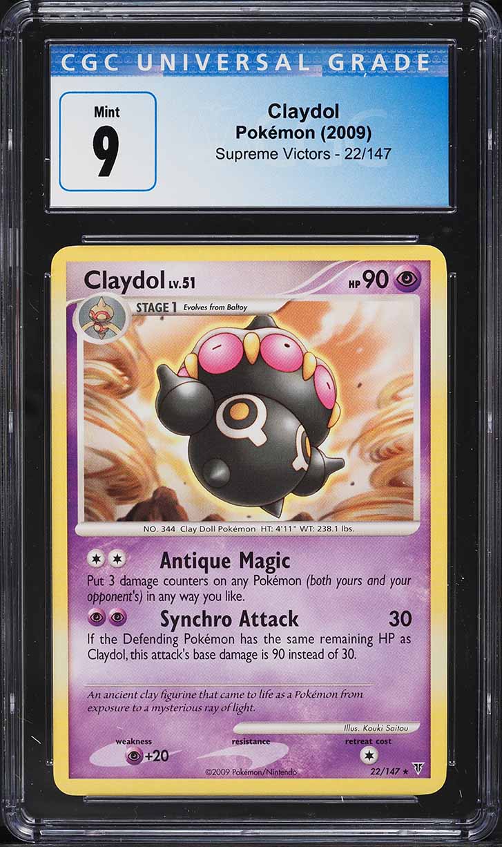 2009 Pokemon Platinum Supreme Victors Claydol #22 CGC 9 MINT