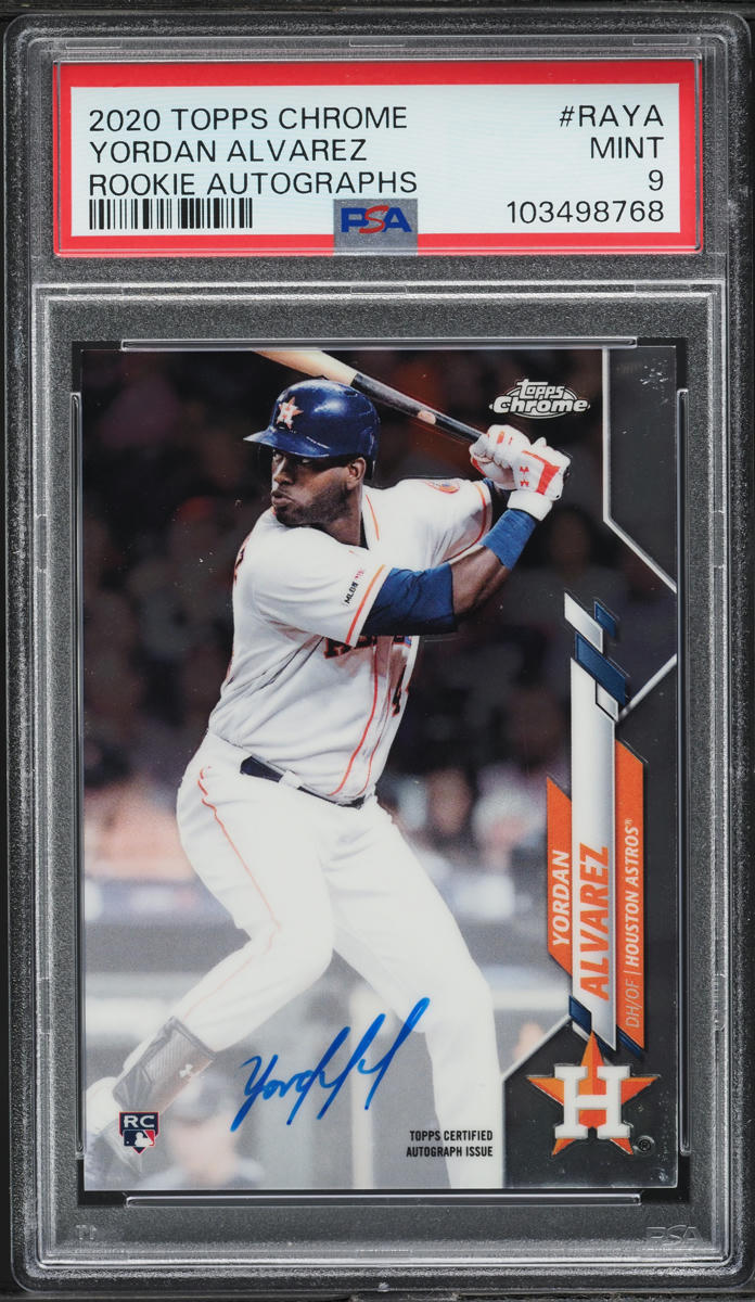 2020 Topps Chrome Yordan Alvarez ROOKIE AUTO #RA-YA PSA 9 MINT