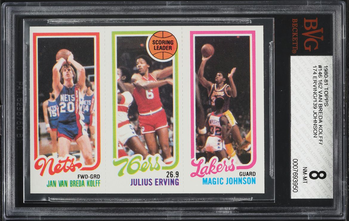 1980 Topps Basketball Breda Kolff Julius Erving Magic Johnson ROOKIE BVG 8 NM-MT