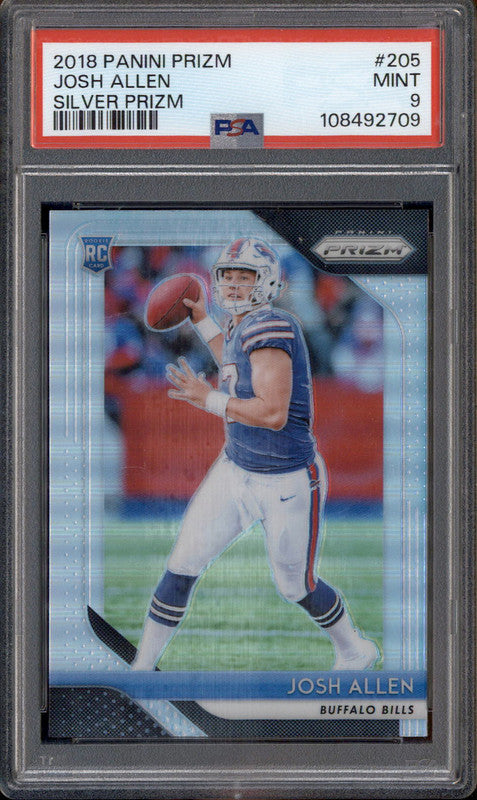 2018 Panini Prizm Silver #205 Josh Allen RC Rookie PSA 9