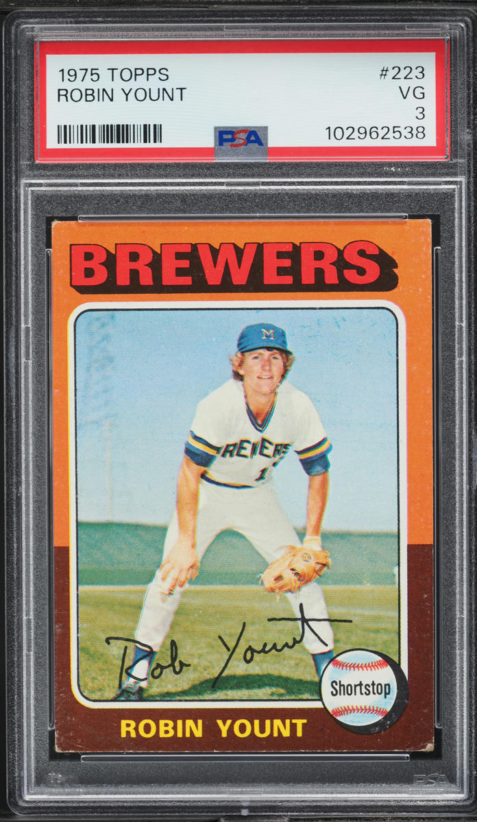 1975 Topps Robin Yount ROOKIE #223 PSA 3 VG