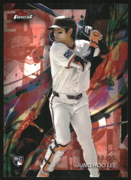 2024 Topps Finest Orange Refractor #44 Jung Hoo Lee RC /25