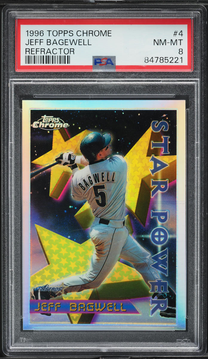 1996 Topps Chrome Refractor Jeff Bagwell #4 PSA 8 NM-MT