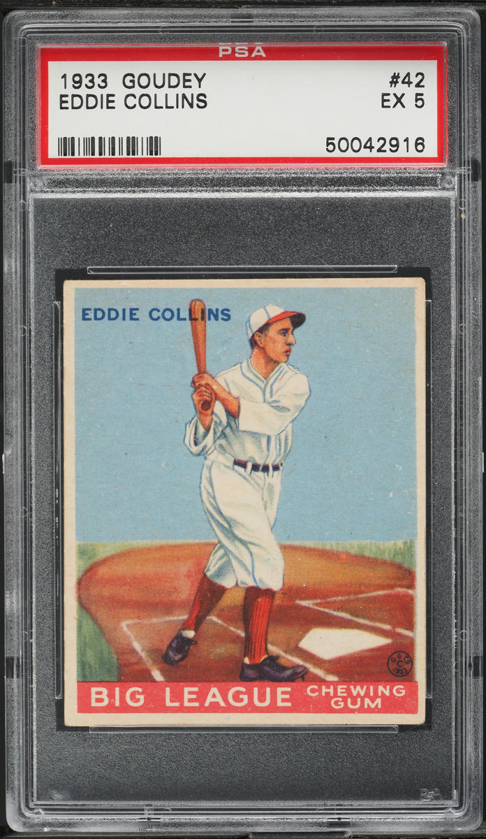 1933 Goudey Eddie Collins #42 PSA 5 EX