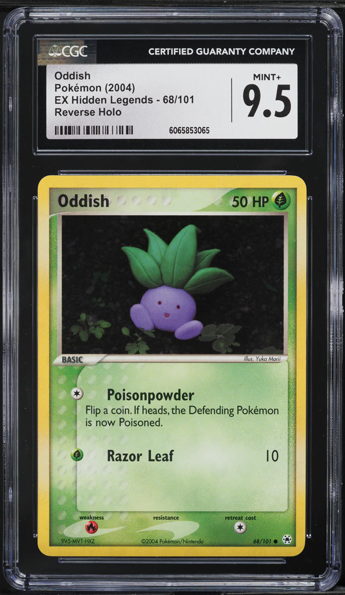2004 Pokemon EX Hidden Legends Reverse Holo Oddish #68 CGC 9.5 MINT+