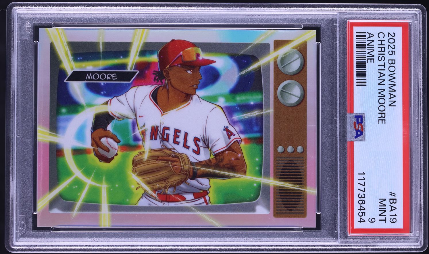 2025 Bowman Anime Christian Moore PROSPECT #BA-19 PSA 9 MINT