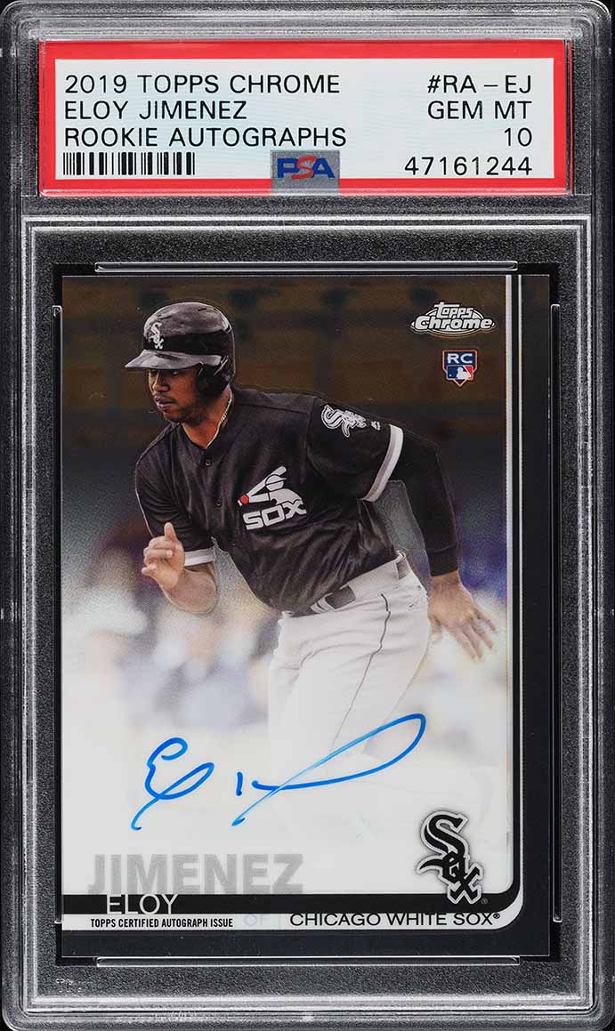 2019 Topps Chrome Eloy Jimenez ROOKIE AUTO #RA-EJ PSA 10 GEM MINT