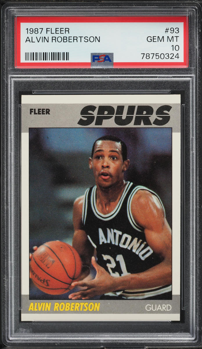 1987 Fleer Basketball Alvin Robertson #93 PSA 10 GEM MINT