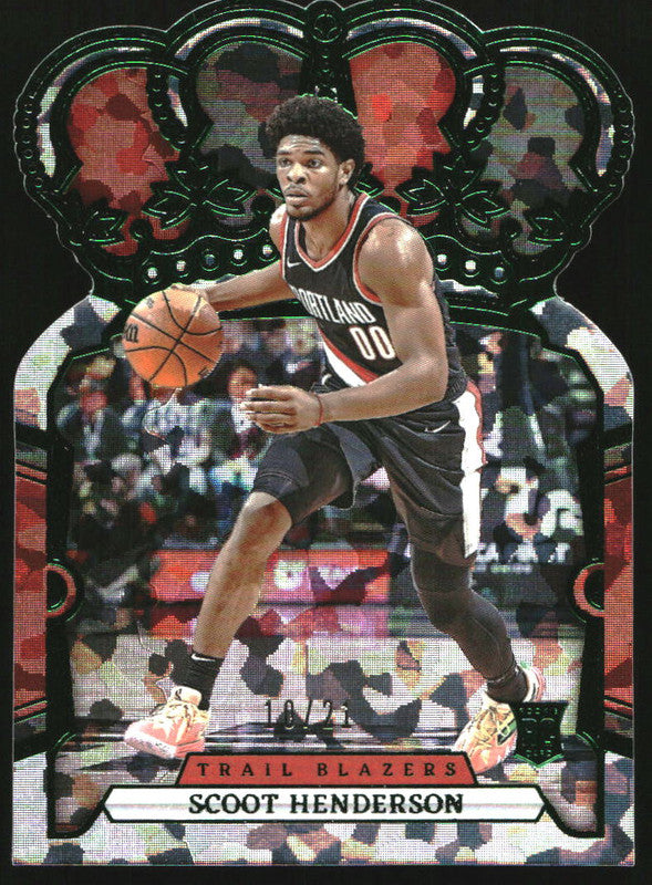 2023-24 Crown Royale Crystal FOTL Green #32 Scoot Henderson RC /21