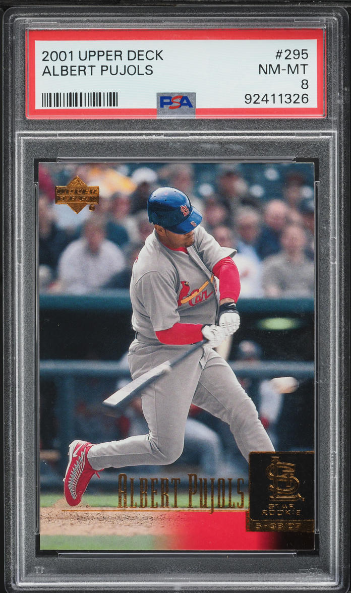 2001 Upper Deck Albert Pujols ROOKIE #295 PSA 8 NM-MT