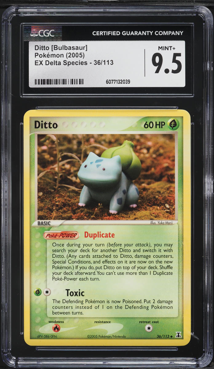 2005 Pokemon EX Delta Species Ditto [Bulbasaur] #36 CGC 9.5 MINT+