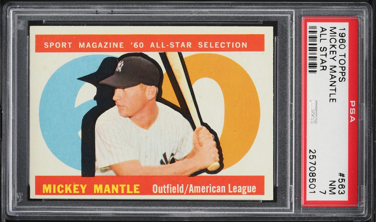 1960 Topps Mickey Mantle ALL-STAR #563 PSA 7 NRMT