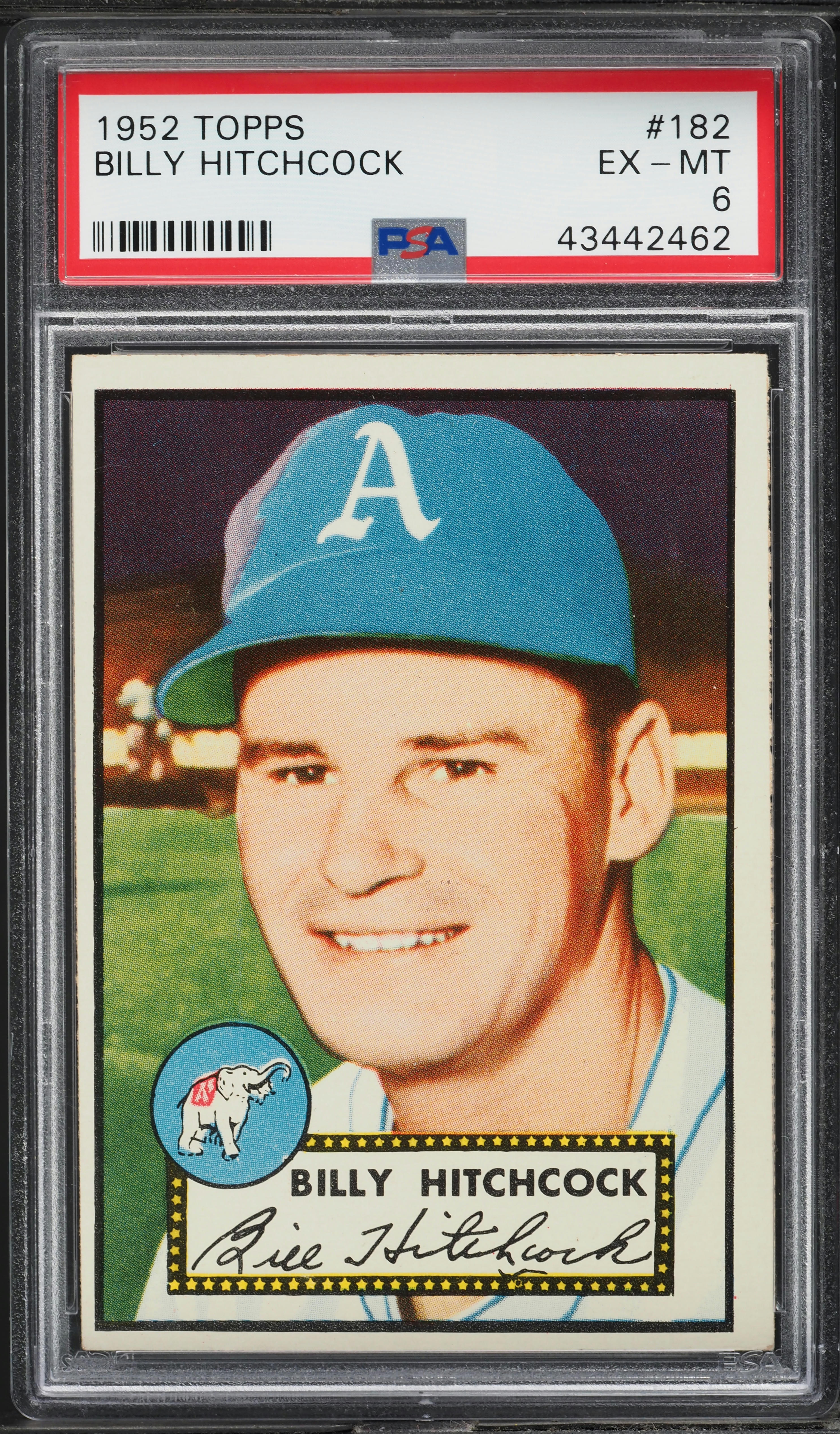 1952 Topps Billy Hitchcock #182 PSA 6 EXMT
