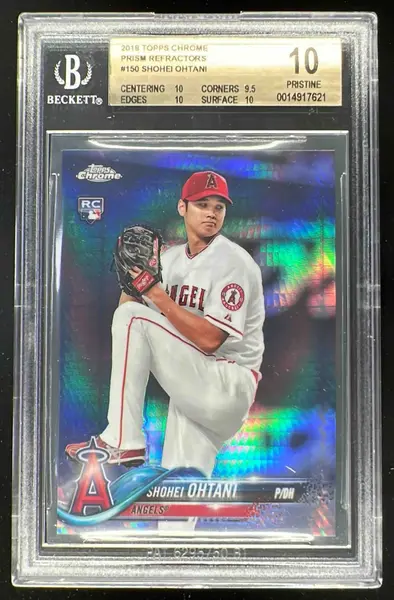 2018 Topps Chrome Prism Refractor #150 Shohei Ohtani RC BGS 10