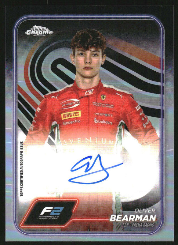 2024 Topps Chrome Formula 1 Chrome Autographs #CAC-BEA Oliver Bearman Auto