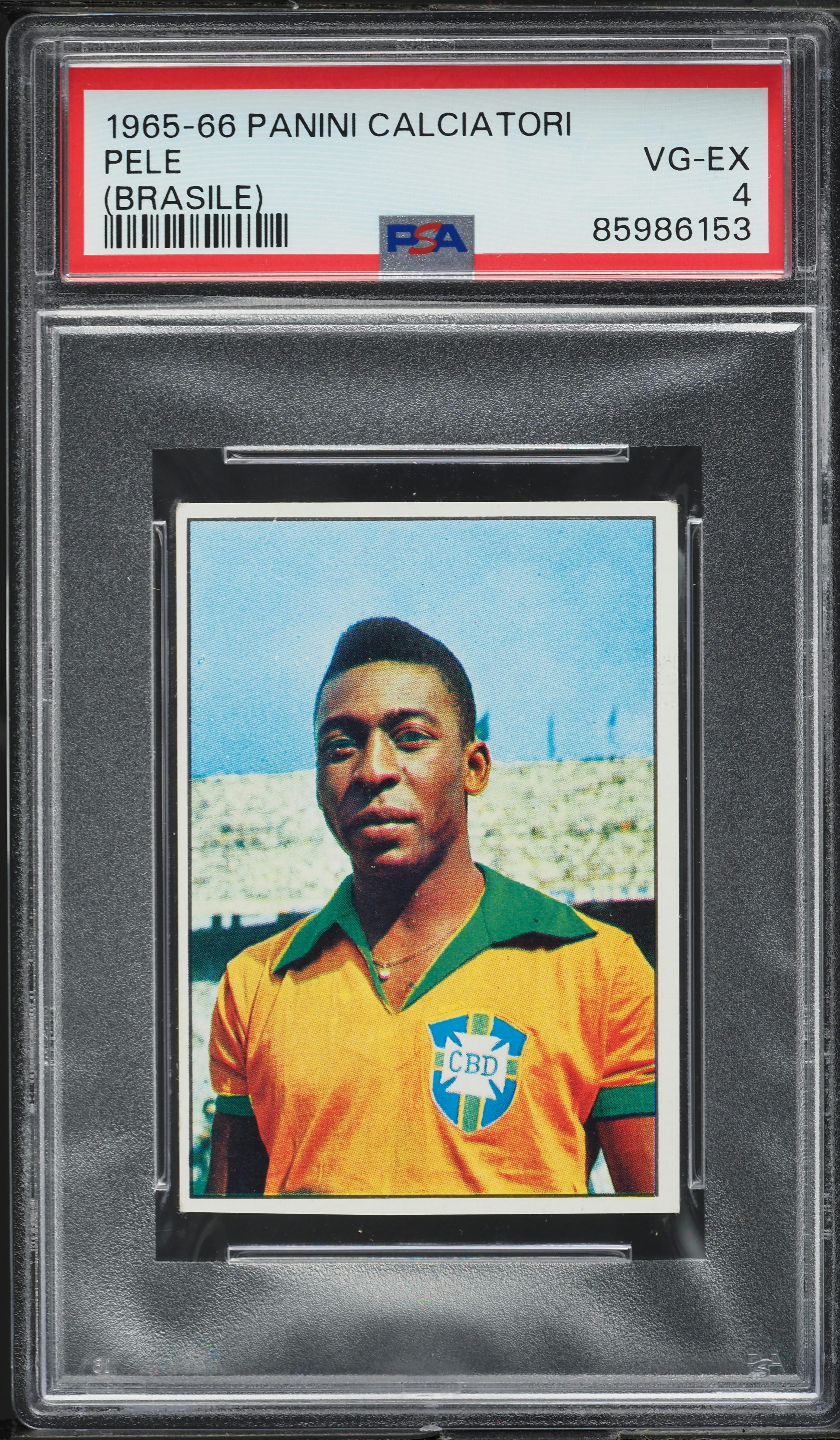 1965 Panini Calciatori Soccer Brasile Pele PSA 4 VGEX
