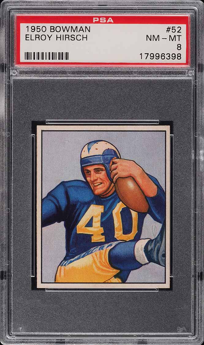 1950 Bowman Football Elroy Hirsch ROOKIE #52 PSA 8 NM-MT