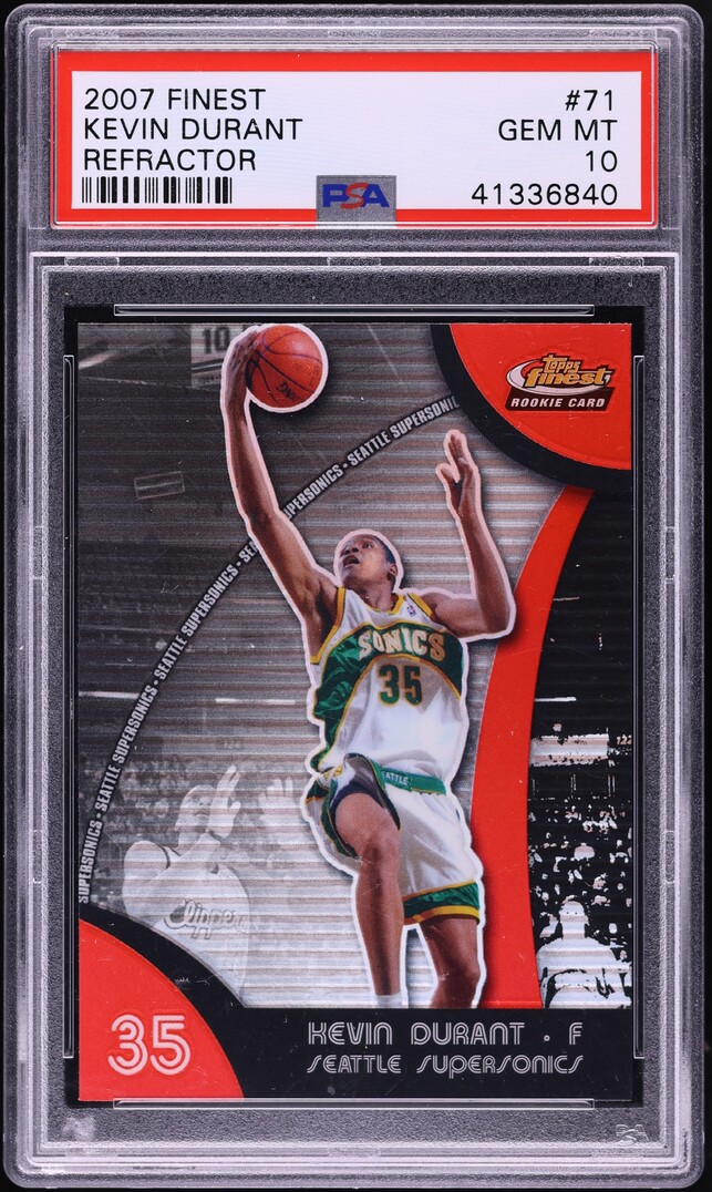 2007 Finest Refractor Kevin Durant ROOKIE #71 PSA 10 GEM MINT