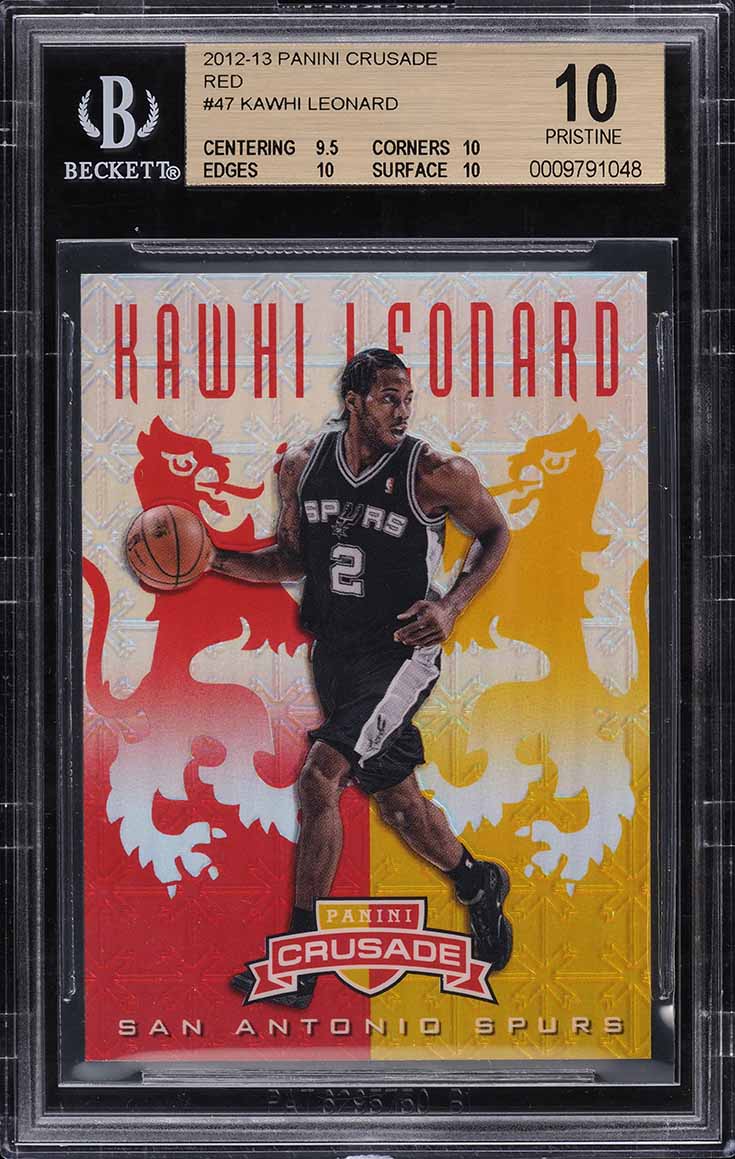 2012 Panini Crusade Red Kawhi Leonard ROOKIE /99 #47 BGS 10 PRISTINE