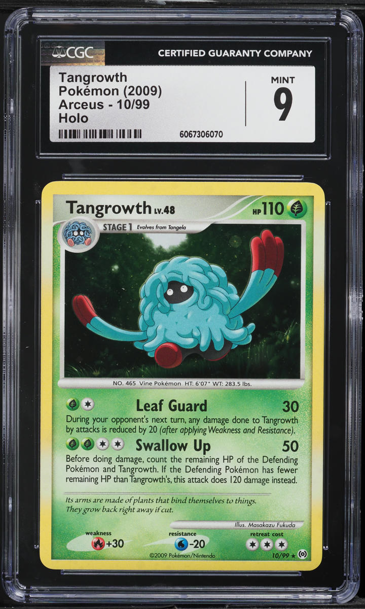 2009 Pokemon Platinum Arceus Holo Tangrowth #10 CGC 9 MINT