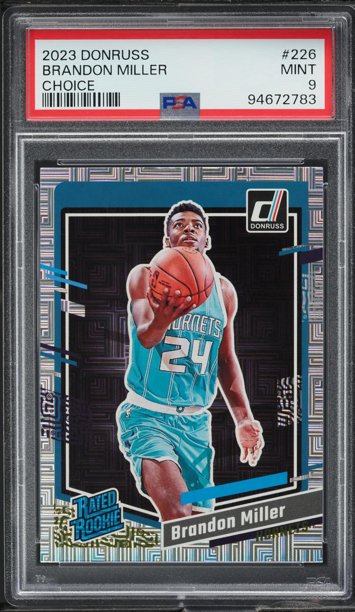 2023 Donruss Choice Brandon Miller ROOKIE #226 PSA 9 MINT