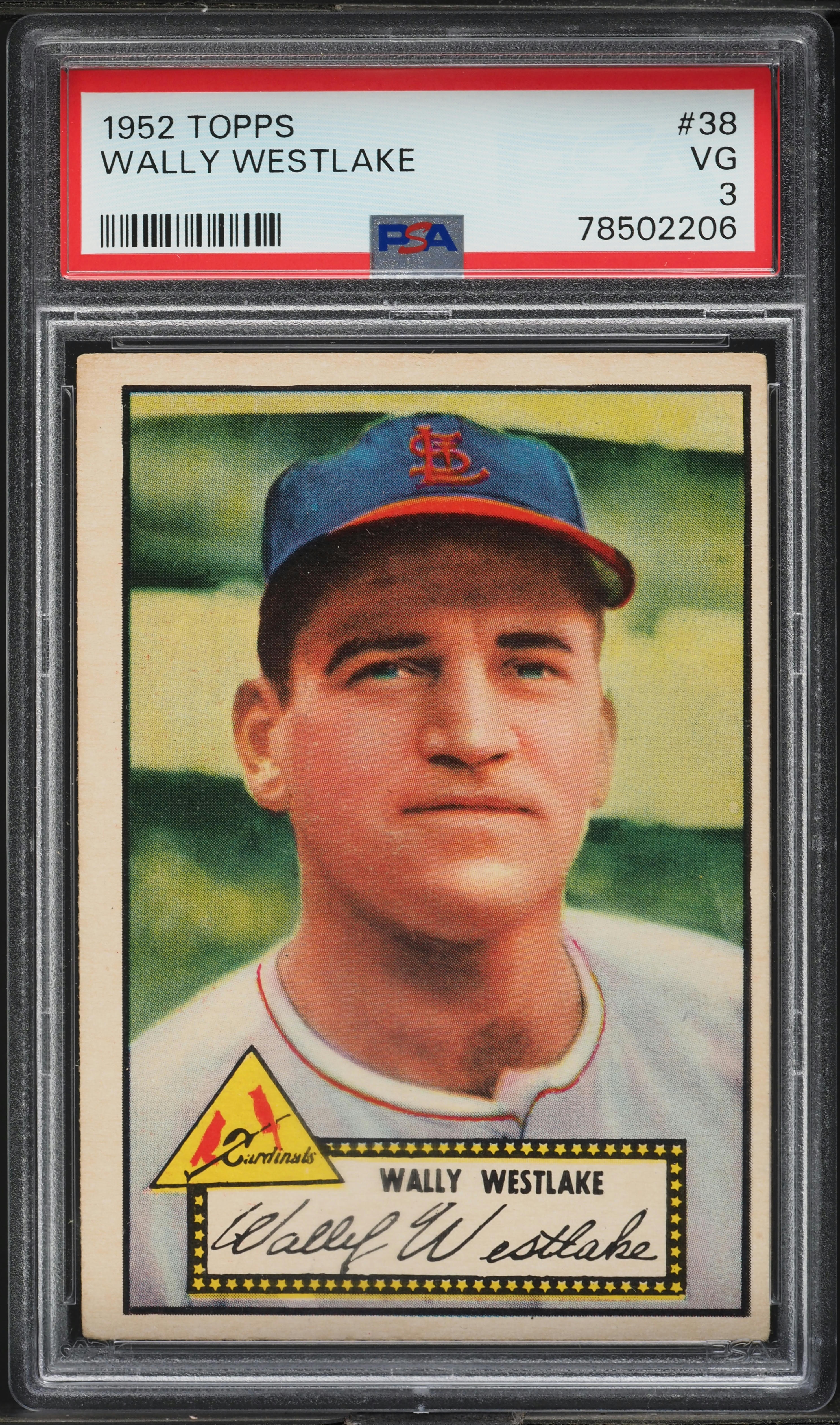 1952 Topps Wally Westlake #38 PSA 3 VG