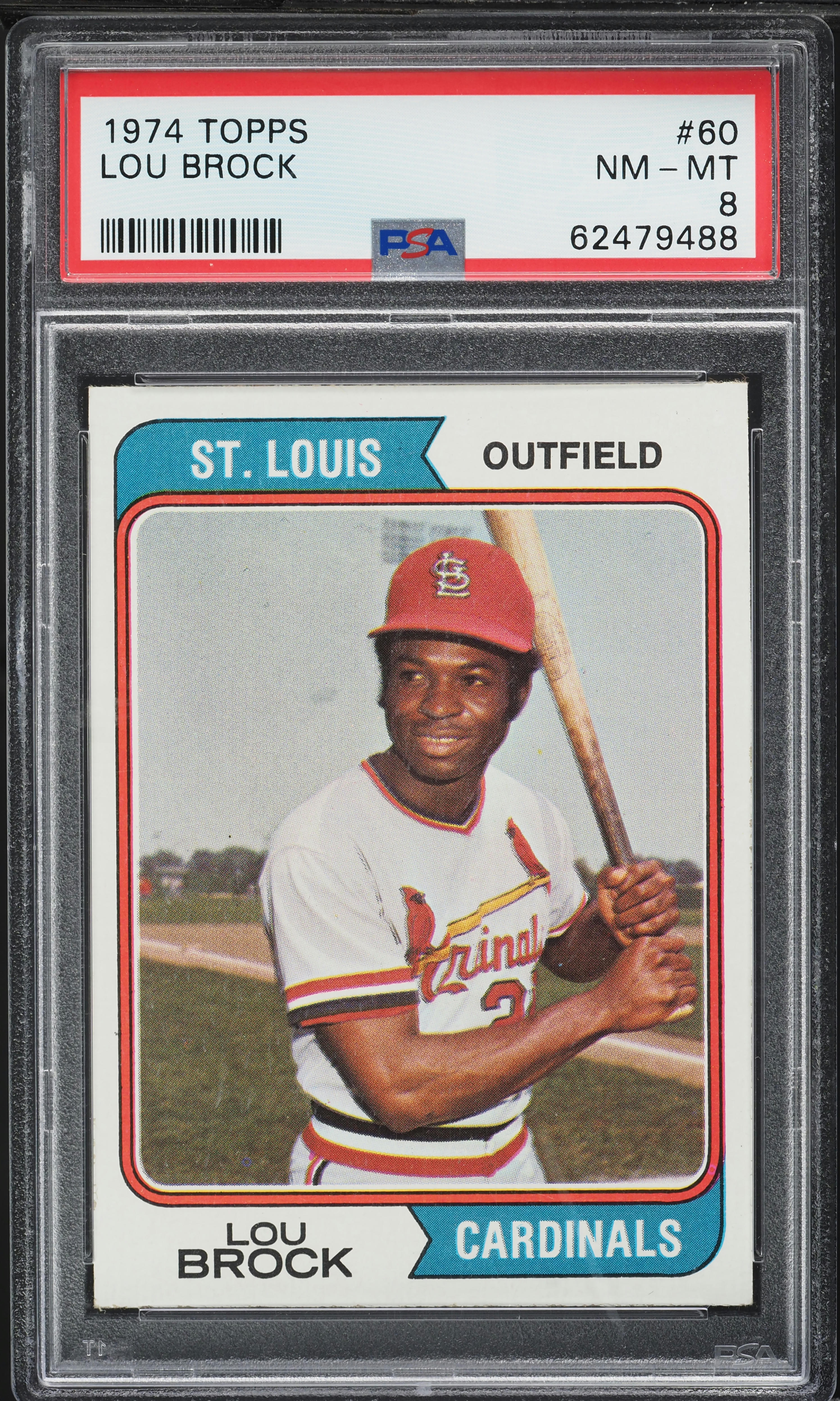 1974 Topps Lou Brock #60 PSA 8 NM-MT