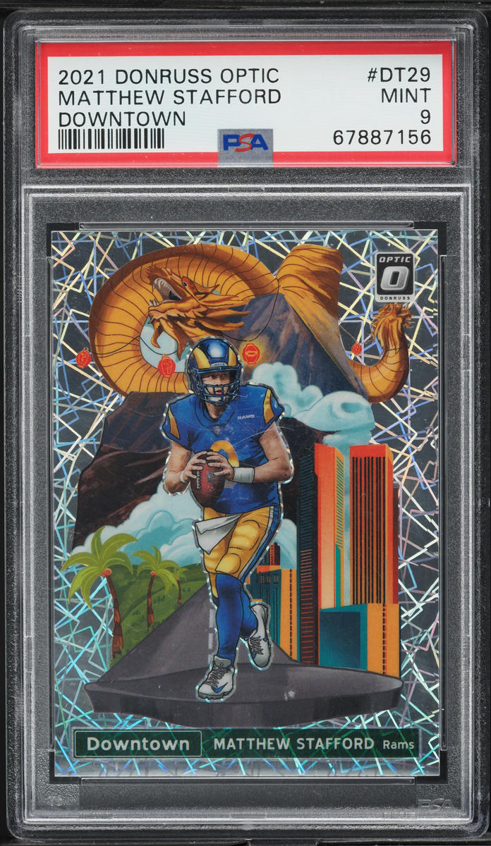 2021 Donruss Optic Downtown Matthew Stafford #DT-29 PSA 9 MINT